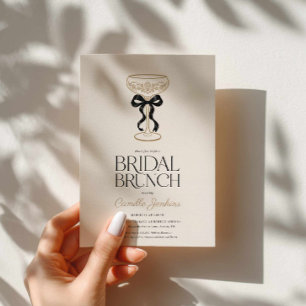 Invitation de brunch de mariage au champagne