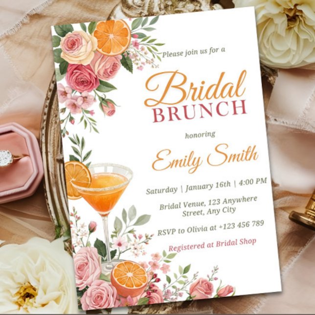 Invitation de brunch de mariage Citrus, Citrus (Créateur téléchargé)