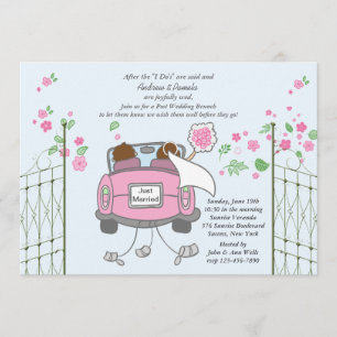 Invitation de brunch de mariage de courrier de