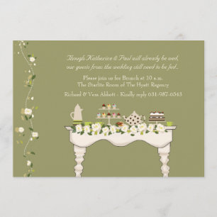 Invitation de brunch de mariage de courrier (vous