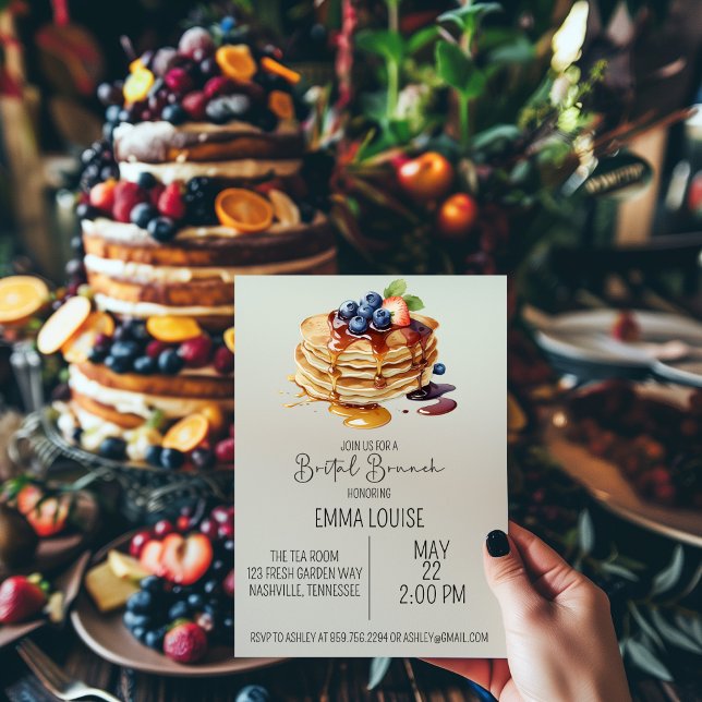 Invitation de brunch de mariage pour pancake (Créateur téléchargé)