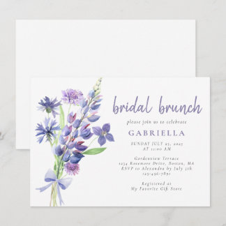 Invitation de Brunch de mariée de bouquet Fleur sa