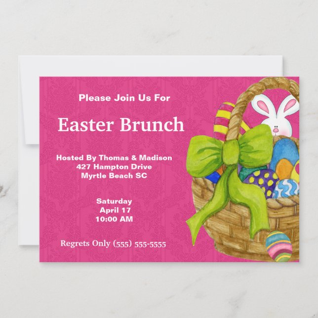 Invitation de Brunch de Pâques (Devant)
