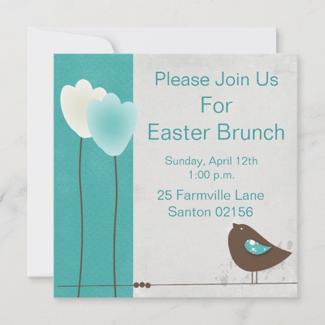 Invitation de brunch de Pâques (Devant)