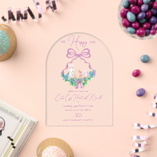 Invitation de brunch de Pâques avec panier de Pâqu