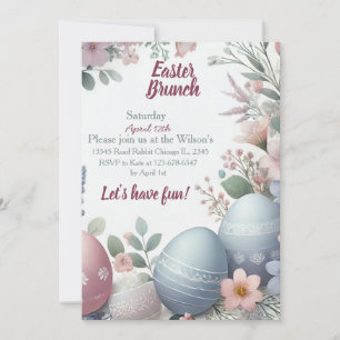 Invitation de Brunch de Pâques   Célébrer avec sty