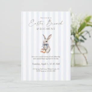 Invitation de brunch de Pâques et chasse aux œufs 