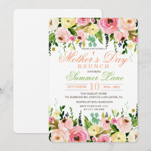 Invitation de brunch du jour de mère