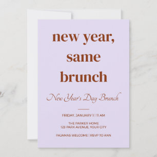 Invitation de brunch du Nouvel An en grand sérif