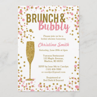 Invitation de Brunch et de Bubbly
