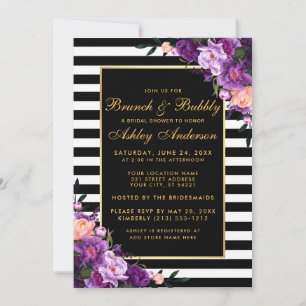 Invitation de Brunch Fête des mariées violet à ray