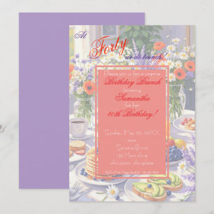 Invitation de Brunch Floral