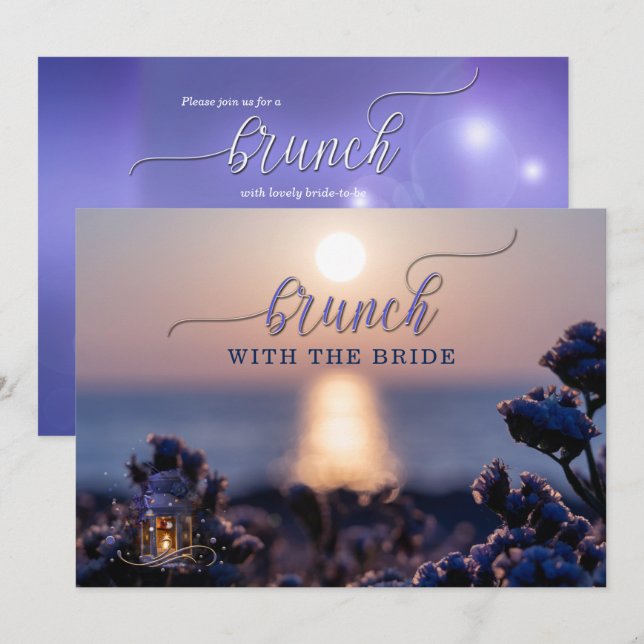 Invitation de Brunch nuptial de la lanterne de Boh (Devant / Derrière)