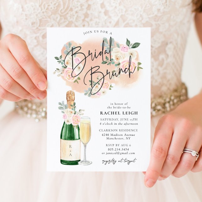 Invitation de brunch nuptiale Dreamme Floral V2 (Créateur téléchargé)