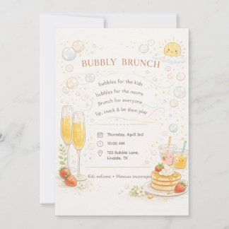 Invitation de brunch pétillant et fantaisiste