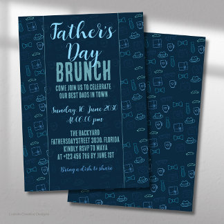 Invitation de brunch pour la fête des pères avec d