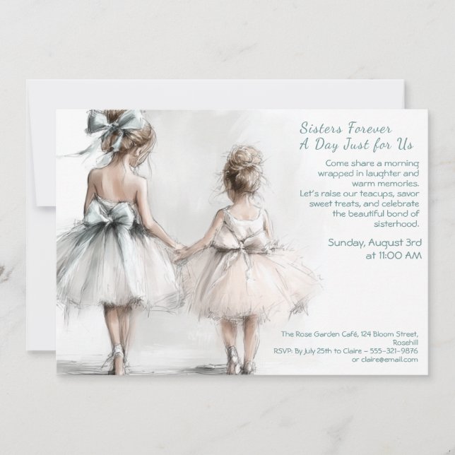 Invitation de brunch pour la journée de la sœur él (Devant)