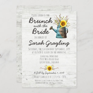 Invitation de brunch pour la nuptiale tournesol et
