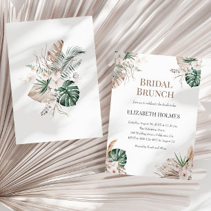 Invitation de Brunch pour mariée à l'orchidée trop