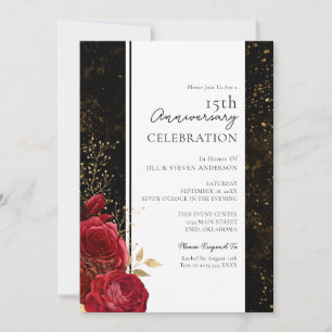 Invitation de budget floral pour 15e anniversaire 