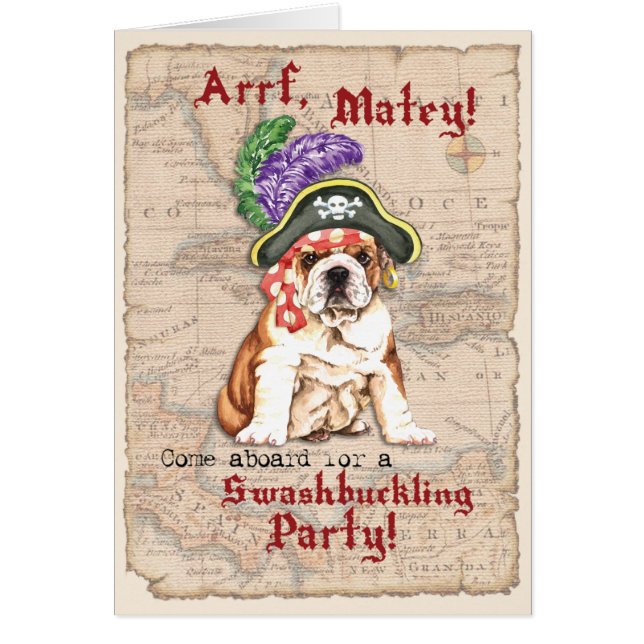 Invitation de Bulldog Pirate (Devant)