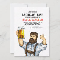 Invitation de buveur de bière costaud