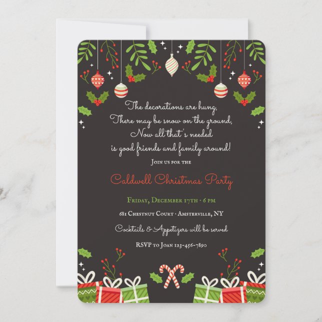 Invitation de cadeaux de Noël (Devant)