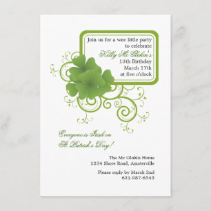 Invitation de cadre de shamrock
