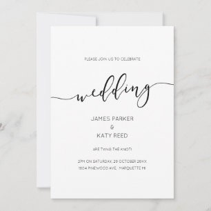 Invitation de calligraphie classique simple