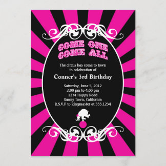 Invitation de carnaval de cirque