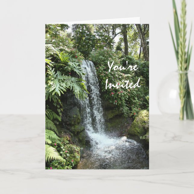 Invitation de carte de chutes d'eau (Devant)