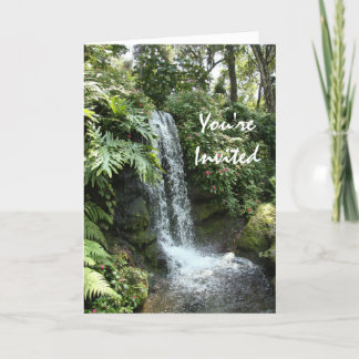 Invitation de carte de chutes d'eau
