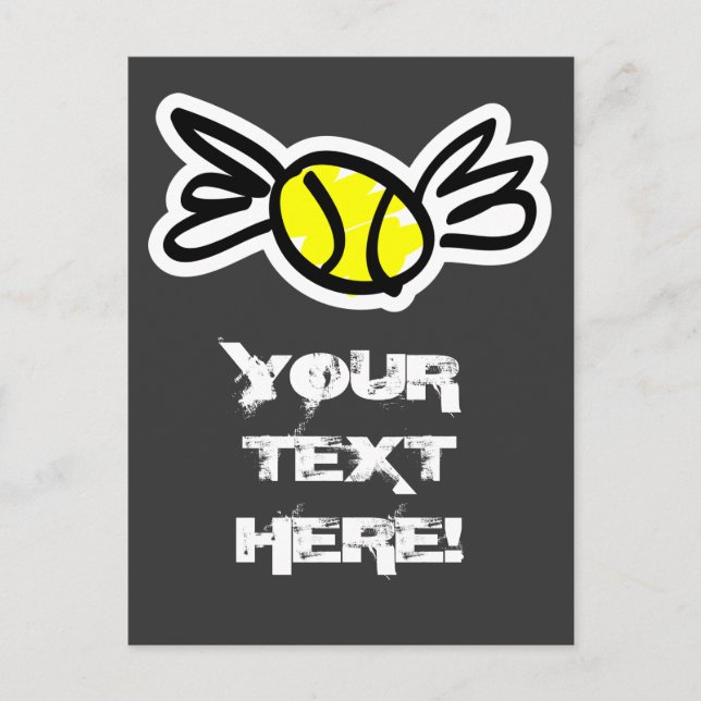 Invitation de carte de tennis cool personnalisée ! (Devant)