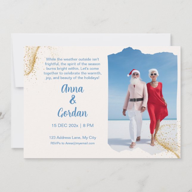 Invitation de carte de vacances Tropical (Devant)