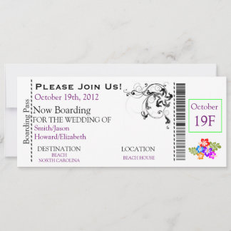 Invitation de carte d'embarquement
