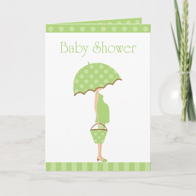 Invitation de carte pliée baby shower (Devant)
