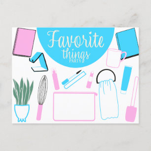 Invitation de carte postale Favoris Things Party