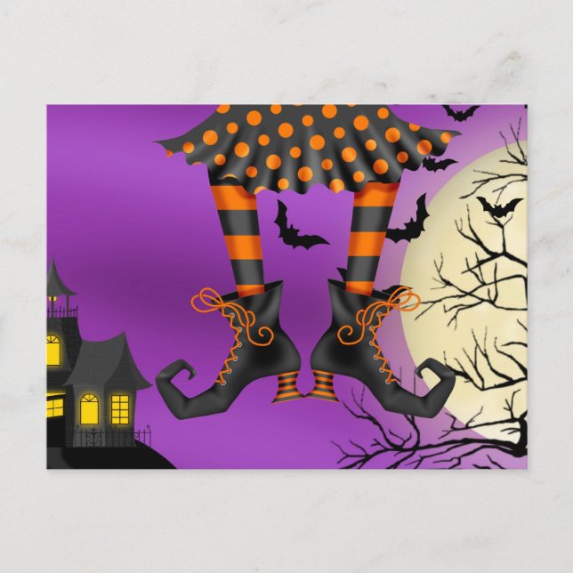 Invitation de carte postale Halloween (Déposer) (Devant)