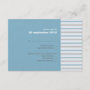 Invitation de carte RSVP Amara Stripe Cornflower