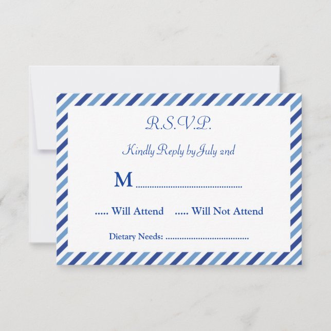 Invitation de carte RSVP Compass Nautique (Devant)