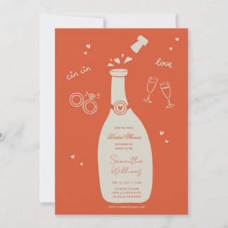 Invitation de carton de douche de mariage de Champ