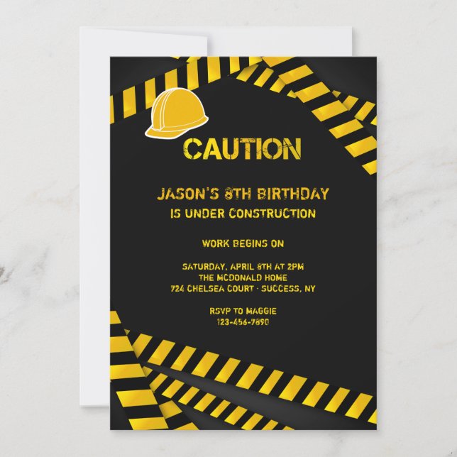 Invitation de casque antichoc de précaution (Devant)