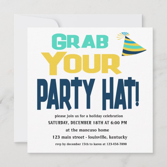 Invitation de Casquette de votre parti (Devant)