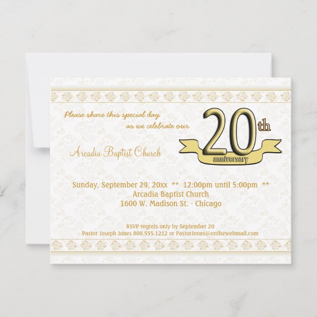 Invitation de célébration d'anniversaire de (Devant)