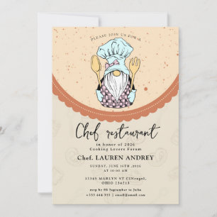 Invitation de célébration de restaurant de chef