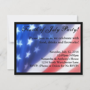 Invitation de célébration du 4 juillet