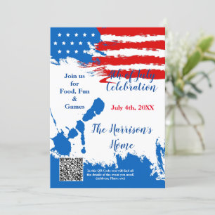 Invitation de célébration du 4 juillet