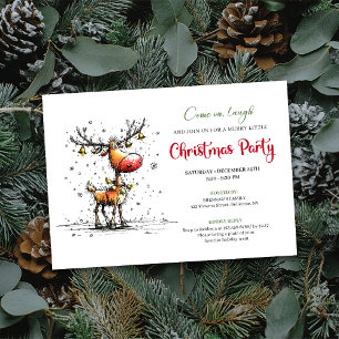 Invitation de célébration festive de rennes ludiqu