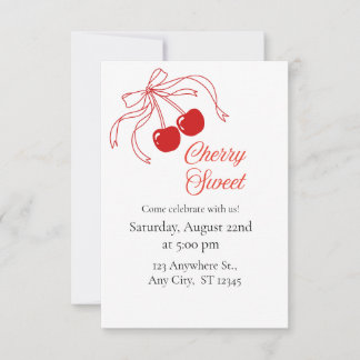 Invitation de célébration sucrée aux cerises 🍒