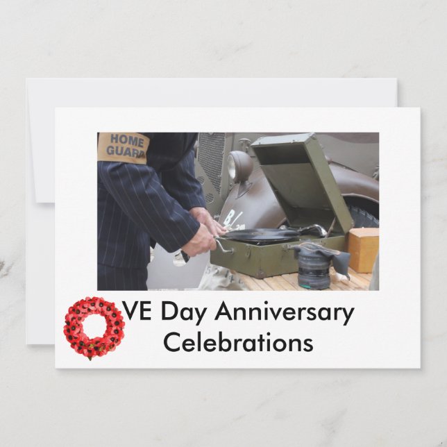 Invitation de célébrations de jour du VE (Devant)